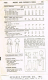 1950s Vintage Advance Sewing Pattern 7856 Uncut Misses Day Dress Size 14 32 Bust