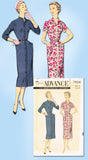 1950s Vintage Advance Sewing Pattern 7856 Uncut Misses Day Dress Size 14 32 Bust