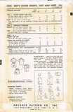 1960s Vintage Advance Sewing Pattern 7868 Baby Boys Shirt and Shorts Size 2 21B