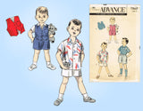1960s Vintage Advance Sewing Pattern 7868 Baby Boys Shirt and Shorts Size 2 21B