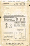 1950s Vintage Advance Sewing Pattern 7878 Cute Misses Cobbler Apron Size MED