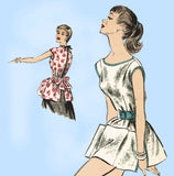 1950s Vintage Advance Sewing Pattern 7878 Cute Misses Cobbler Apron Size MED