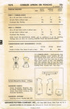 1950s Vintage Advance Sewing Pattern 7878 Easy Misses Cobbler Apron Size SM