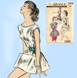 1950s Vintage Advance Sewing Pattern 7878 Easy Misses Cobbler Apron Size SM