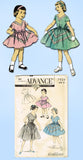 1950s Vintage Advance Sewing Pattern 7939 Uncut Little Girls Dress Size 12 30 B
