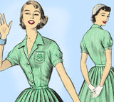 Advance 7947: 1950s Uncut Misses 4-H Uniform Dress Sz 34B Vintage Sewing Pattern - Vintage4me2