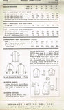 1950s Vintage Advance Sewing Pattern 7948 Uncut Misses Shirt Jacket Size 16 34B