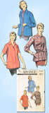 1950s Vintage Advance Sewing Pattern 7948 Misses Shirt Jacket Blouse Size 18 36B