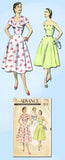 1950s Vintage Advance Sewing Pattern 7953 Misses Sun Dress & Capelet Size 12 30B