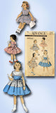 1950s Vintage Advance Sewing Pattern 7961 Little Girls Sew Easy Dress Size 8