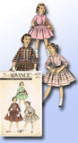 1950s Vintage Advance Sewing Pattern 8023 Little Girls Shirtwaist Dress Size 10