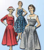 1950s Vintage Advance Sewing Pattern 8028 Sew Easy Misses Sun Dress Size 14 32 B