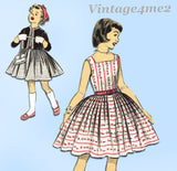 1950s Vintage Advance Sewing Pattern 8033 Toddler Girls Dress & Bolero Jacket Sz 4
