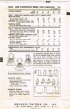 1950s Vintage Advance Sewing Pattern 8033 Toddler Girls Dress & Bolero Jacket Sz 4