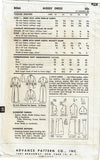 Advance 8066: 1950s Uncut Misses Accessory Dress Sz 34 B Vintage Sewing Pattern