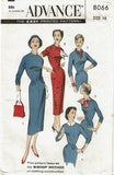 Advance 8066: 1950s Uncut Misses Accessory Dress Sz 34 B Vintage Sewing Pattern
