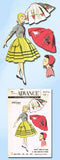1950s Vintage Toddler Girls Skirt & Hat 1956 Advance Sewing Pattern 8076 Size 6