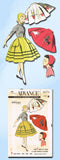 1950s Vintage Little Girls Skirt & Hat 1956 Advance Sewing Pattern 8076 Size 8
