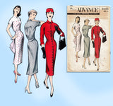 Advance 8080: Uncut Misses Slender Dress Size 34 Bust Vintage Sewing Pattern