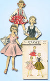 1950s Vintage Advance Sewing Pattern 8101 Cute Little Girls 3 Piece Suit Size 10 -Vintage4me2