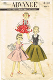 1950s Vintage Advance Sewing Pattern 8101 Toddler Girls 3 Piece Suit Size 4 23B