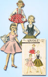 1950s Vintage Advance Sewing Pattern 8101 Toddler Girls 3 Piece Suit Size 4 23B