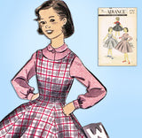 1950s Vintage Advance Sewing Pattern 8102 Uncut Little Girls Sun Dress Size 10