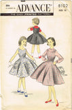 1950s Vintage Advance Sewing Pattern 8102 Uncut Little Girls Sun Dress Size 10