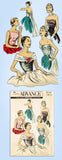 1950s Original Vintage Advance Sewing Pattern 8141 Uncut Draped Evening Tops 34B