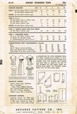 1950s Original Vintage Advance Sewing Pattern 8141 Uncut Draped Evening Tops 34B