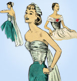 1950s Original Vintage Advance Sewing Pattern 8141 Uncut Draped Evening Tops 34B