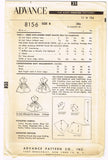 1950s Vintage Advance Sewing Pattern 8156 Uncut Little Girls Party Dress Size 8