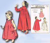 1950s Vintage Advance Sewing Pattern 8157 Uncut Girls Nightgown & Robe Size 8