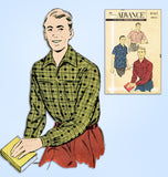 1950s Original Vintage Advance Sewing Pattern 8167 Classic Men's Shirt Size MED - Vintage4me2