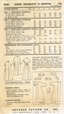 1950s Misses Advance Sewing Pattern 8230 Misses Robe or Duster Size 16 36 Bust