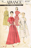 1950s Misses Advance Sewing Pattern 8230 Uncut Misses Housecoat Size 14 34 Bust