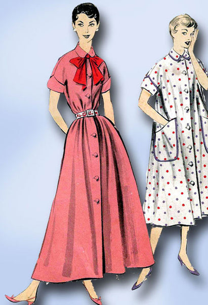 1950s Misses Advance Sewing Pattern 8230 Misses Robe or Duster Size 16 36 Bust