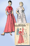 1950s Misses Advance Sewing Pattern 8230 Misses Robe or Duster Size 16 36 Bust