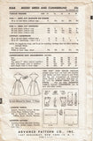 1950s Vintage Advance Sewing Pattern 8268 Misses Border Print Dress Size 32 B
