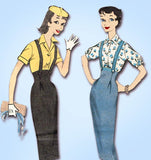 1950s Vintage Advance Sewing Pattern 8283 Uncut Teen Misses High Waist Skirt 29B