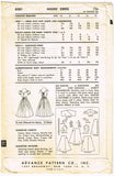 1950s Vintage Advance Sewing Pattern 8301 Uncut Misses Cocktail Dress Sz 12 32B