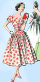 1950s Vintage Advance Sewing Pattern 8301 Uncut Misses Cocktail Dress Sz 12 32B