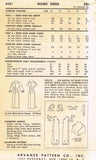 1950s Vintage Advance Sewing Pattern 8321 Easy Misses Wiggle Dress Size 12 32 B