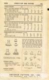 1950s Vintage Advance Sewing Pattern 8330 Toddler Girls Ruffled Slip Set Size 6