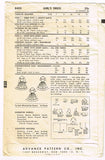 1950s Vintage Advance Sewing Pattern 8403 Darling Little Girls Sailor Dress Sz 7