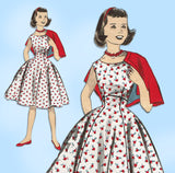 1950s Vintage Advance Sewing Pattern 8410 Girls Princess Dress & Bolero Size 12