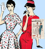 Advance 8435: 1950s Uncut Plus Size Day Dress Sz 38 Bust Vintage Sewing Pattern