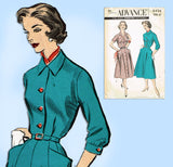 Advance 8436: 1950s Uncut Plus Size Shirtwaist Dress 40B Vintage Sewing Pattern - Vintage4me2