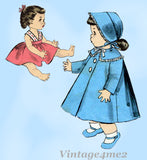 1950s Vintage Advance Sewing Pattern 8454 10 1/2 Inch Baby Doll Clothes