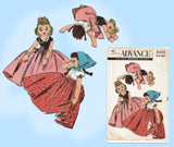 1950s Vintage Advance Sewing Pattern 8455 Uncut Rags to Riches Turnbout Doll